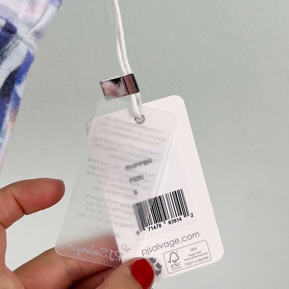 NWT PJ Salvage Peachy Party Printed Bralette Crop Tank Top - Picture 4 of 6